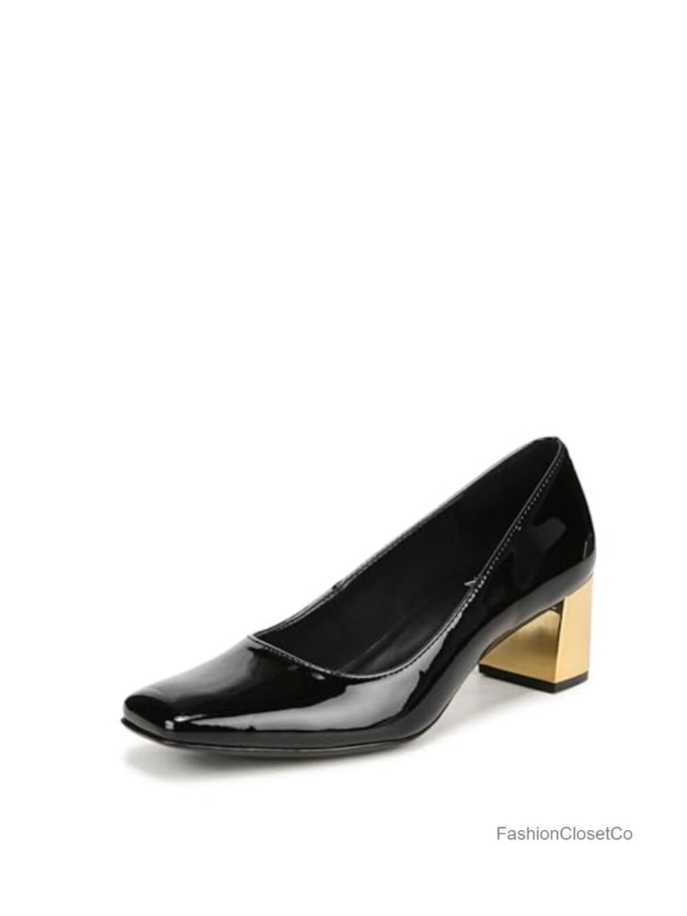 Naturalizer Karina Women's Square Toe Block Heel Pumps - Leather Upper